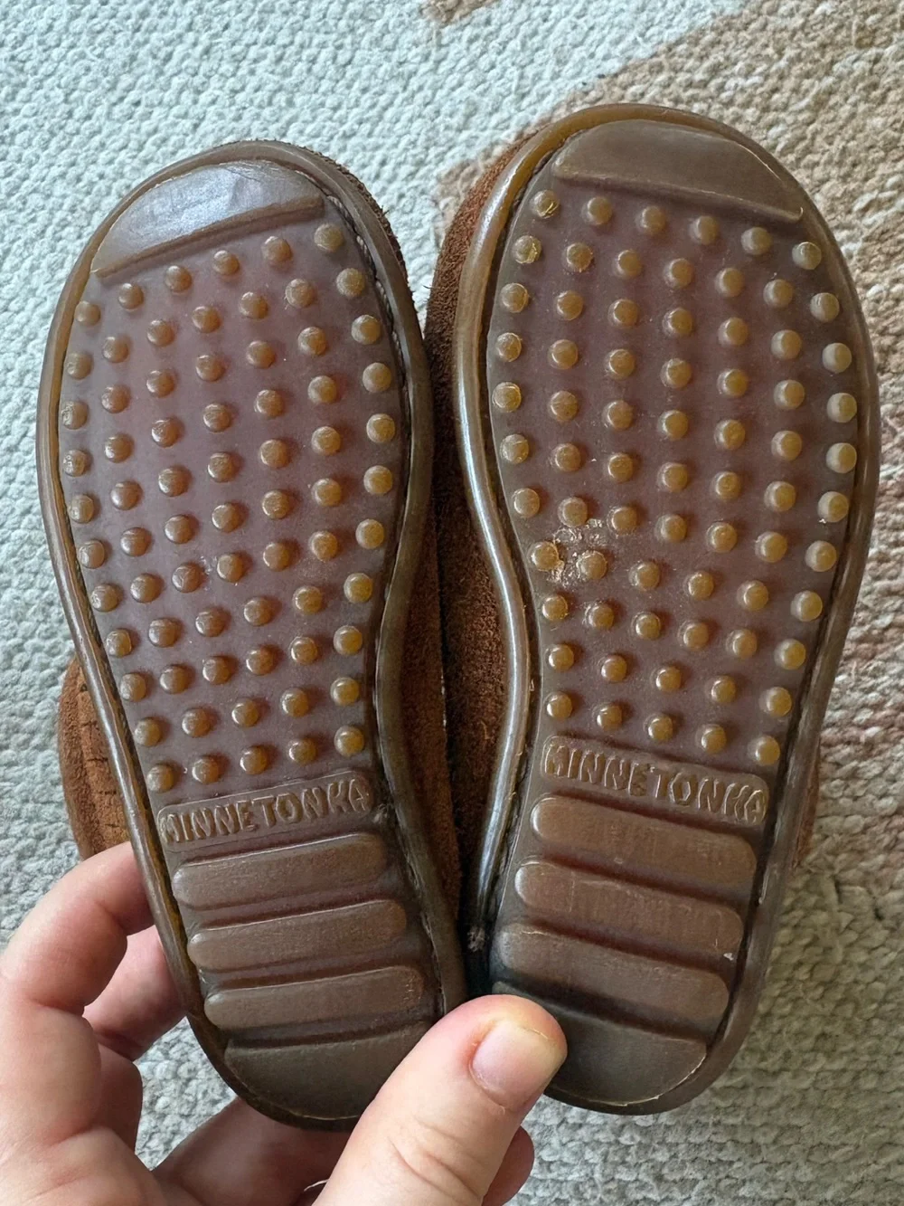 Toddler Girls Minnetonka Moccasins Suede Fringe Booties Size 8